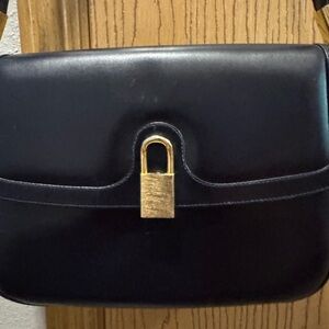 Susan Gail Black Crossbody Bag with Gold Accent